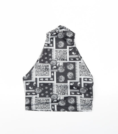 SheIn Womens Black Fair Isle  Basic Tank Size L