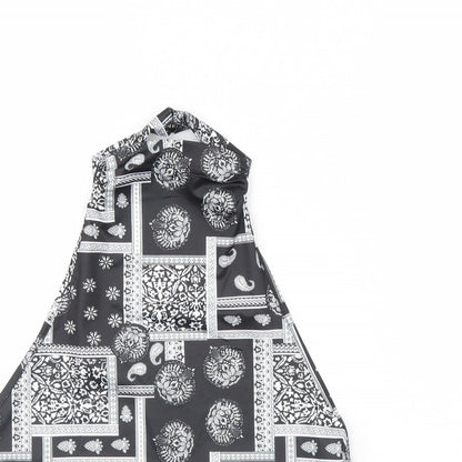 SheIn Womens Black Fair Isle  Basic Tank Size L