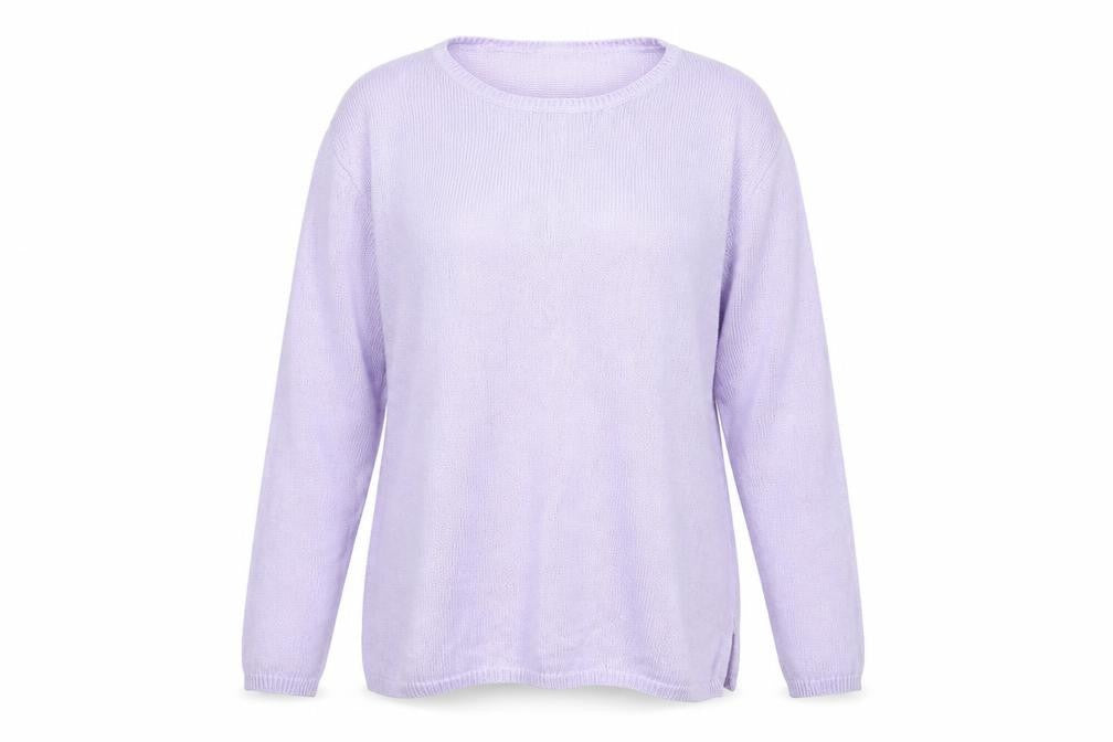 Womens UK Size S Joie De Vivre Purple Pullover Jumper