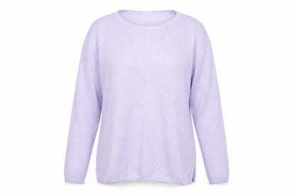 Womens UK Size S Joie De Vivre Purple Pullover Jumper