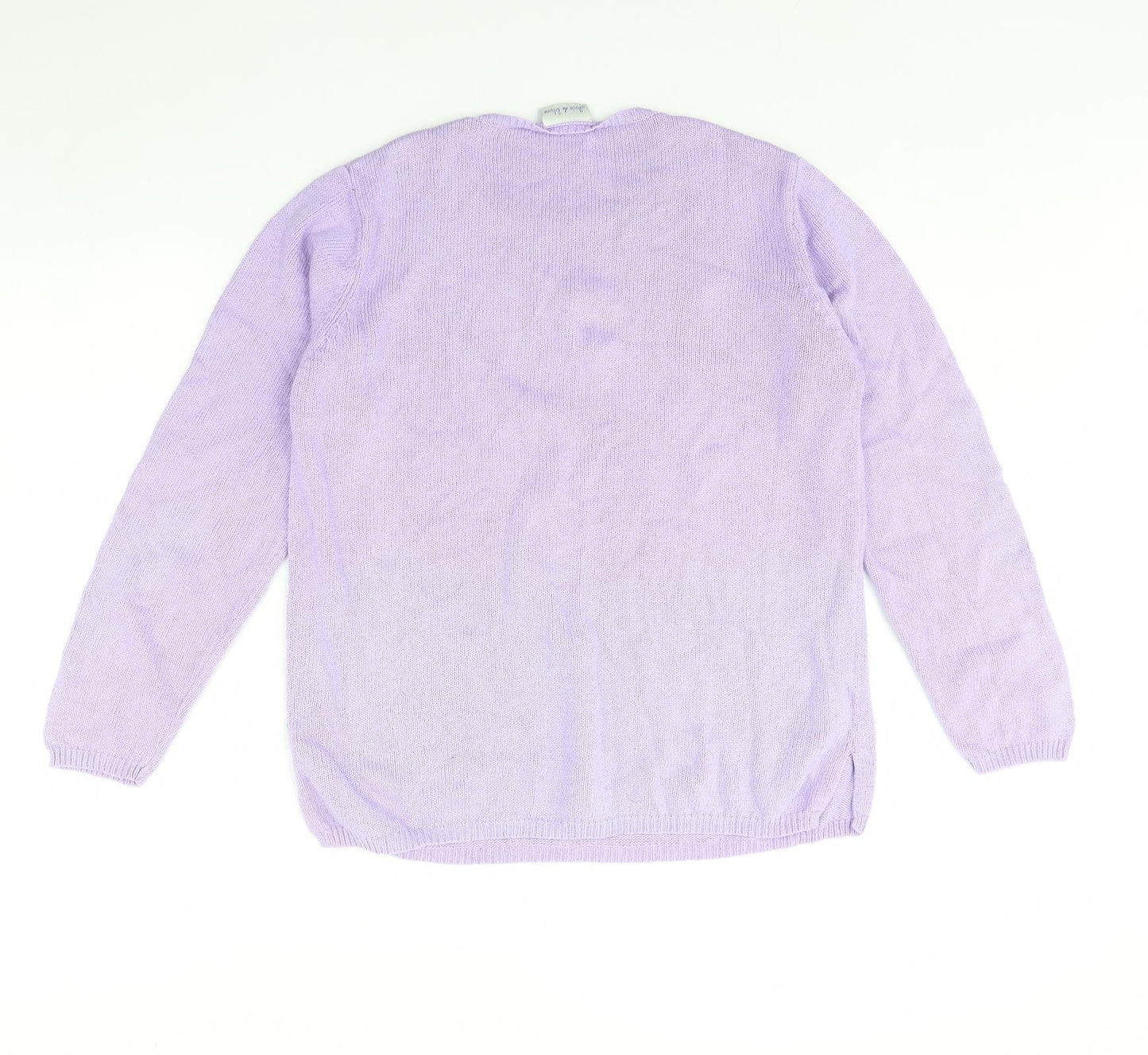 Womens UK Size S Joie De Vivre Purple Pullover Jumper