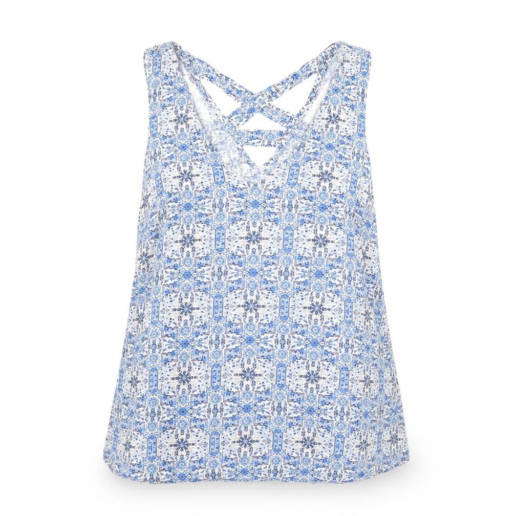 Womens UK Size 10 New Look Blue Basic Tank