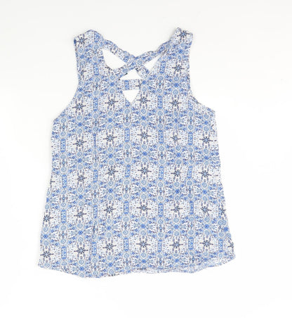 Womens UK Size 10 New Look Blue Basic Tank