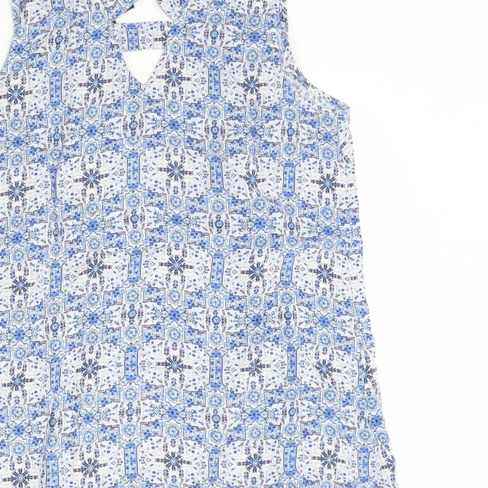 Womens UK Size 10 New Look Blue Basic Tank