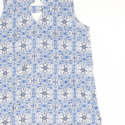 Womens UK Size 10 New Look Blue Basic Tank