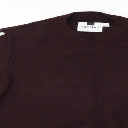 Topman Mens Red   Pullover Jumper Size S