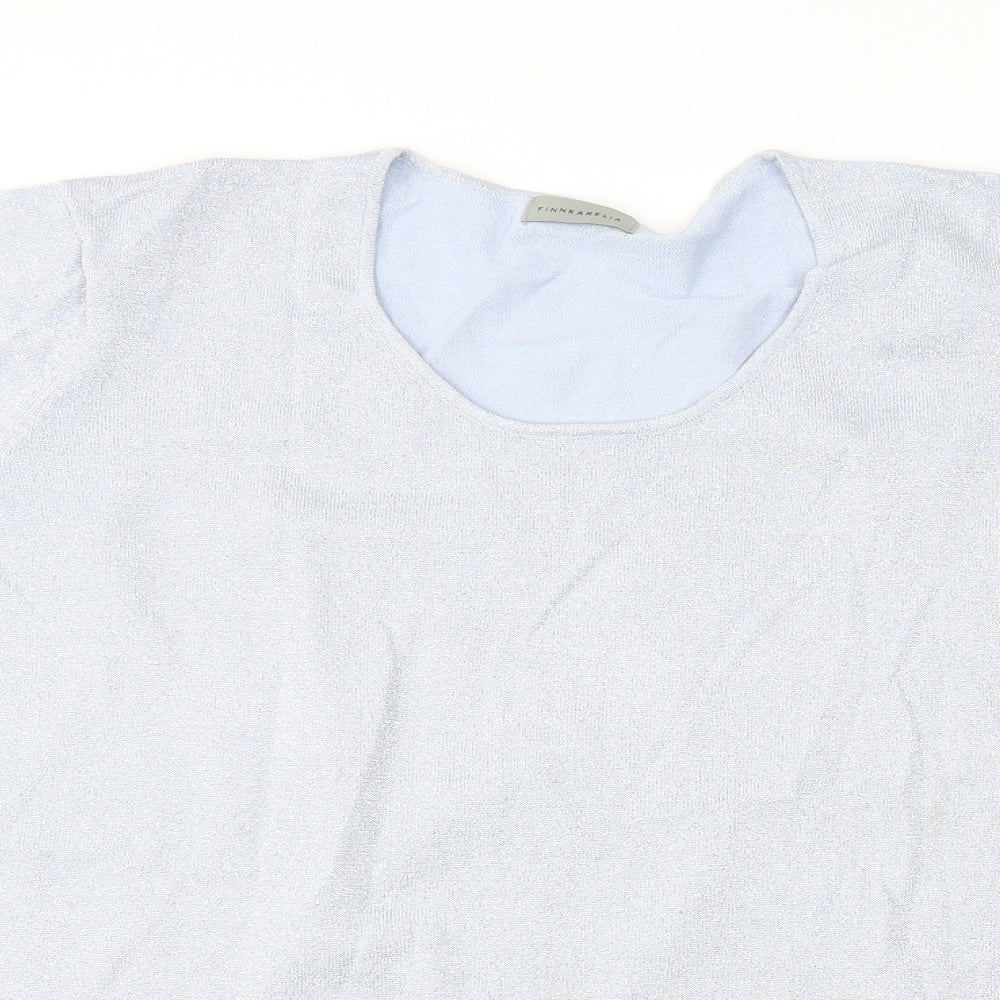 Finnkarelia Womens Blue   Basic Blouse Size 2XL