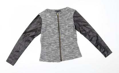 rock & rags Womens Grey   Full Zip Jumper Size XS