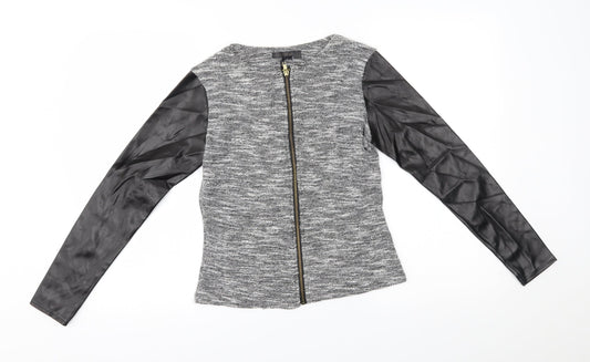 rock & rags Womens Grey   Full Zip Jumper Size XS