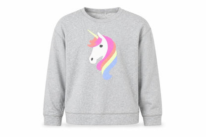 Gap Girls Grey   Pullover Jumper Size 10-11 Years  - unicorn