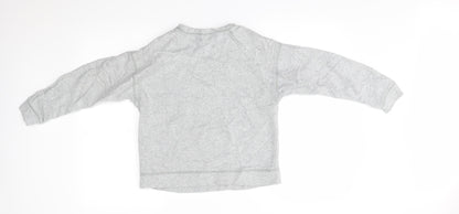 Gap Girls Grey   Pullover Jumper Size 10-11 Years  - unicorn