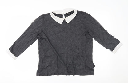 Womens UK Size 10 Papaya Grey Pullover Jumper