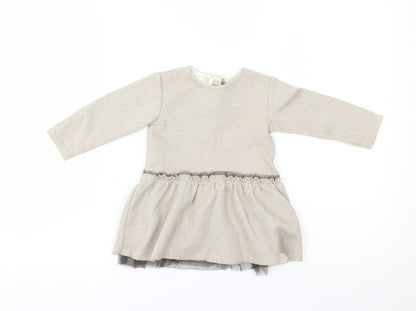 Zara Girls Beige   A-Line  Size 9-12 Months