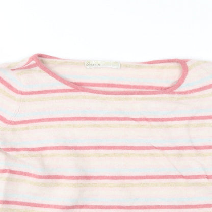 George Womens Pink Striped  Pullover Jumper Size 14