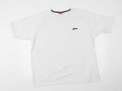 Womens UK Size 3XL Slazenger White Basic T-Shirt