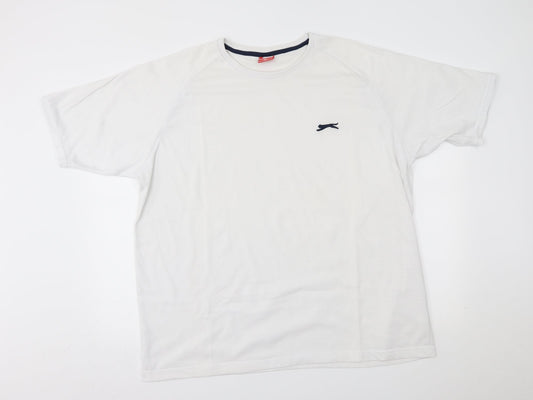 Womens UK Size 3XL Slazenger White Basic T-Shirt