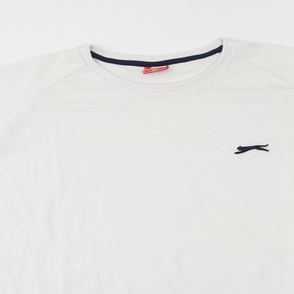 Womens UK Size 3XL Slazenger White Basic T-Shirt