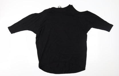 Womens UK Size 10 Yumi Black Pullover Jumper
