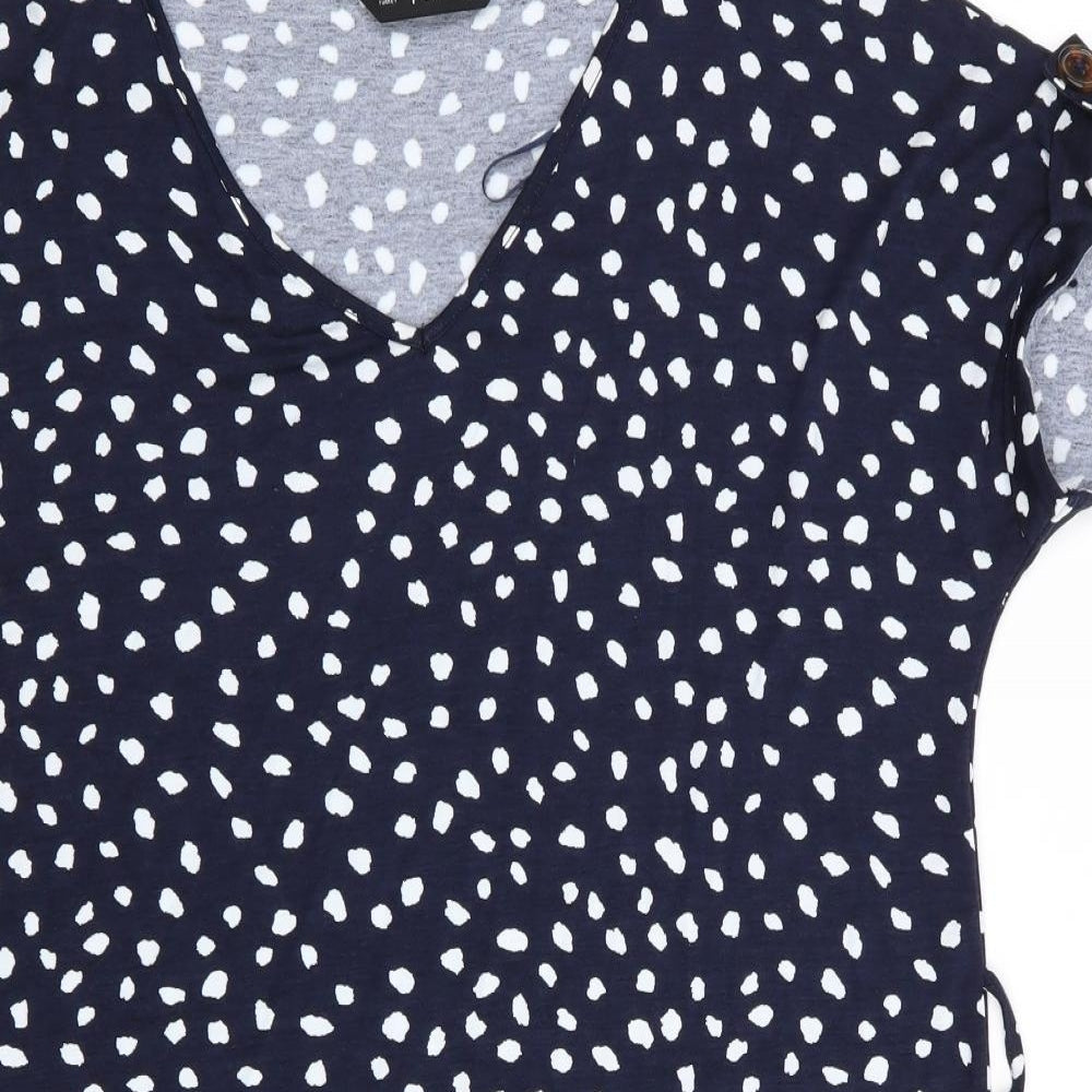 Florence and Fred Womens Blue Polka Dot  T-Shirt Dress  Size 8