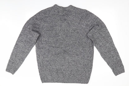 Kensington Mens Grey Herringbone  Pullover Jumper Size XL  - Soft Feel