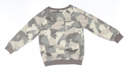 Primark Boys Green Camouflage  Pullover Sweatshirt Size 2-3 Years  - a + b = c