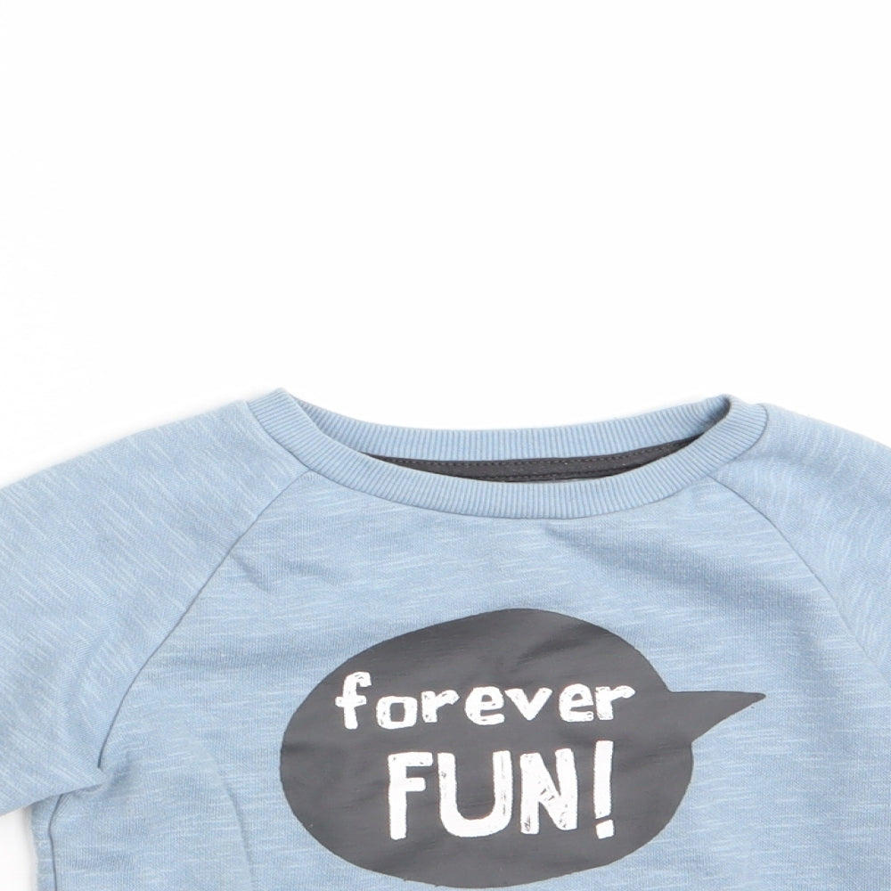 Primark Boys Blue   Pullover Sweatshirt Size 2-3 Years  - Forever Fun
