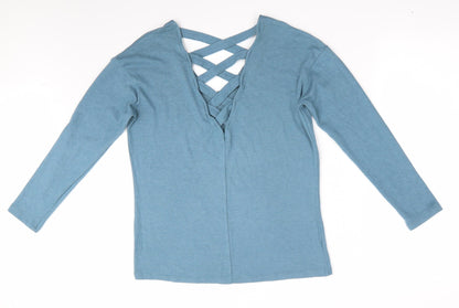 Womens UK Size  Preworn Blue Pullover Jumper