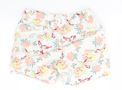 H&M Girls Multicoloured Floral  Chino Shorts Size 5-6 Years