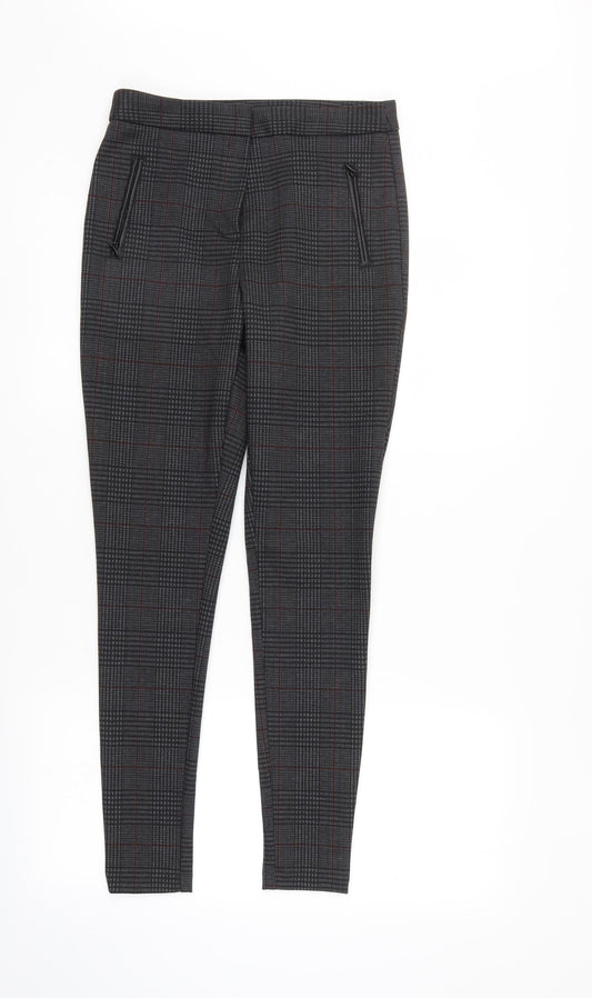 George Womens Grey Check  Trousers  Size 8 L27 in