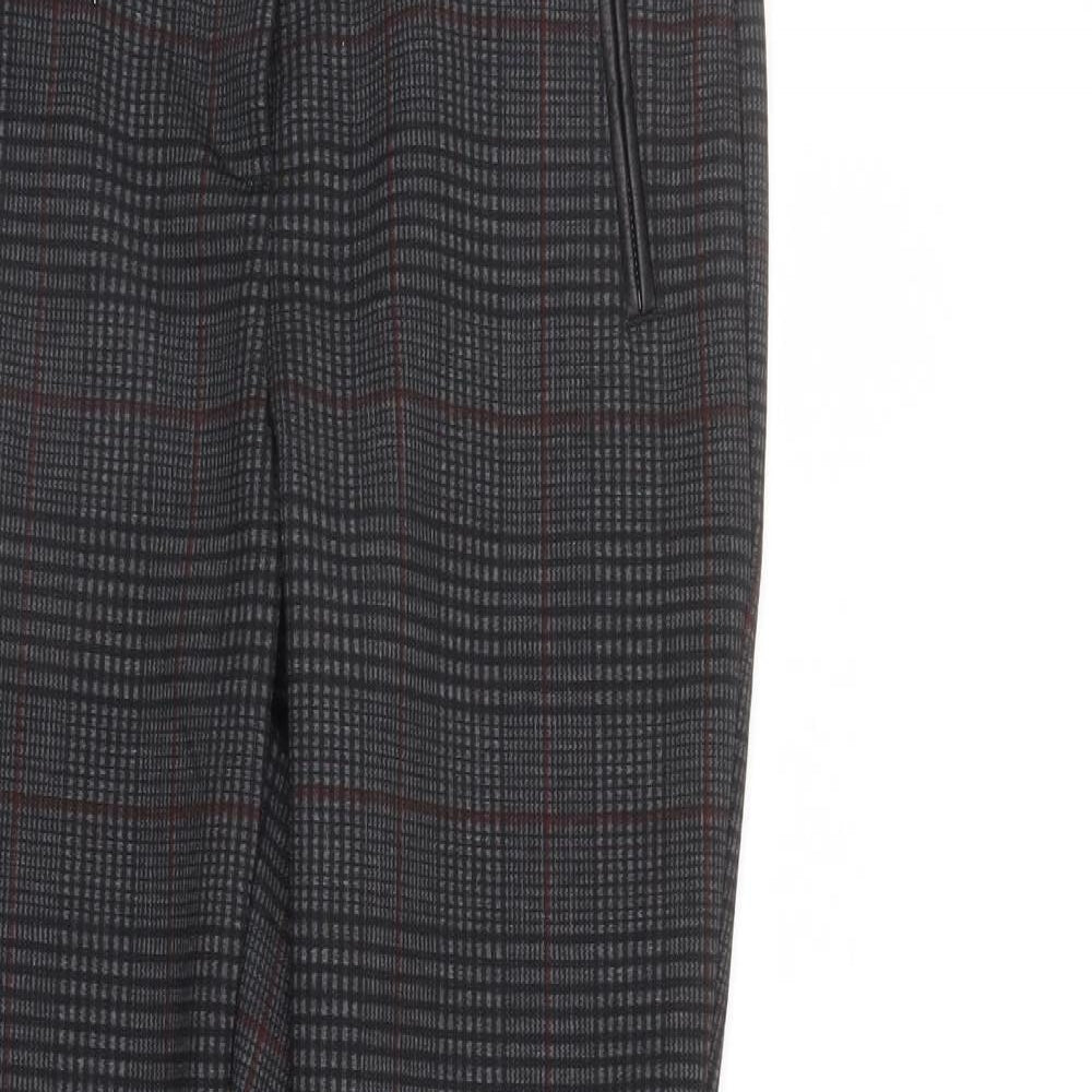 George Womens Grey Check  Trousers  Size 8 L27 in