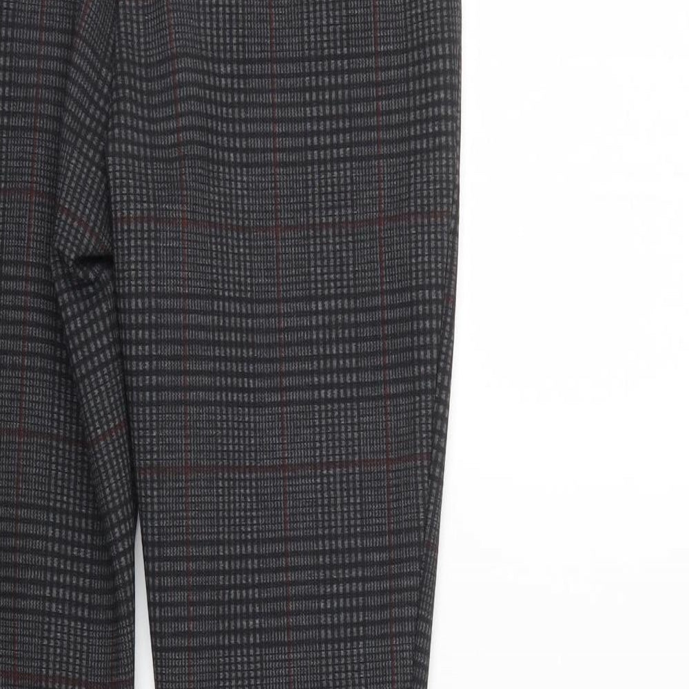 George Womens Grey Check  Trousers  Size 8 L27 in