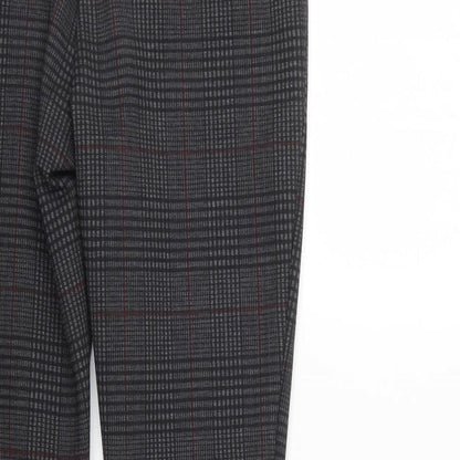 George Womens Grey Check  Trousers  Size 8 L27 in