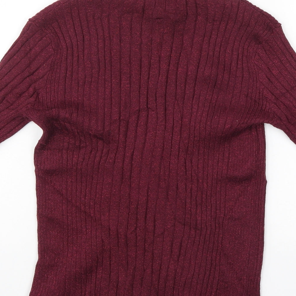 Atmosphere Womens Purple Striped  Pullover Jumper Size 10