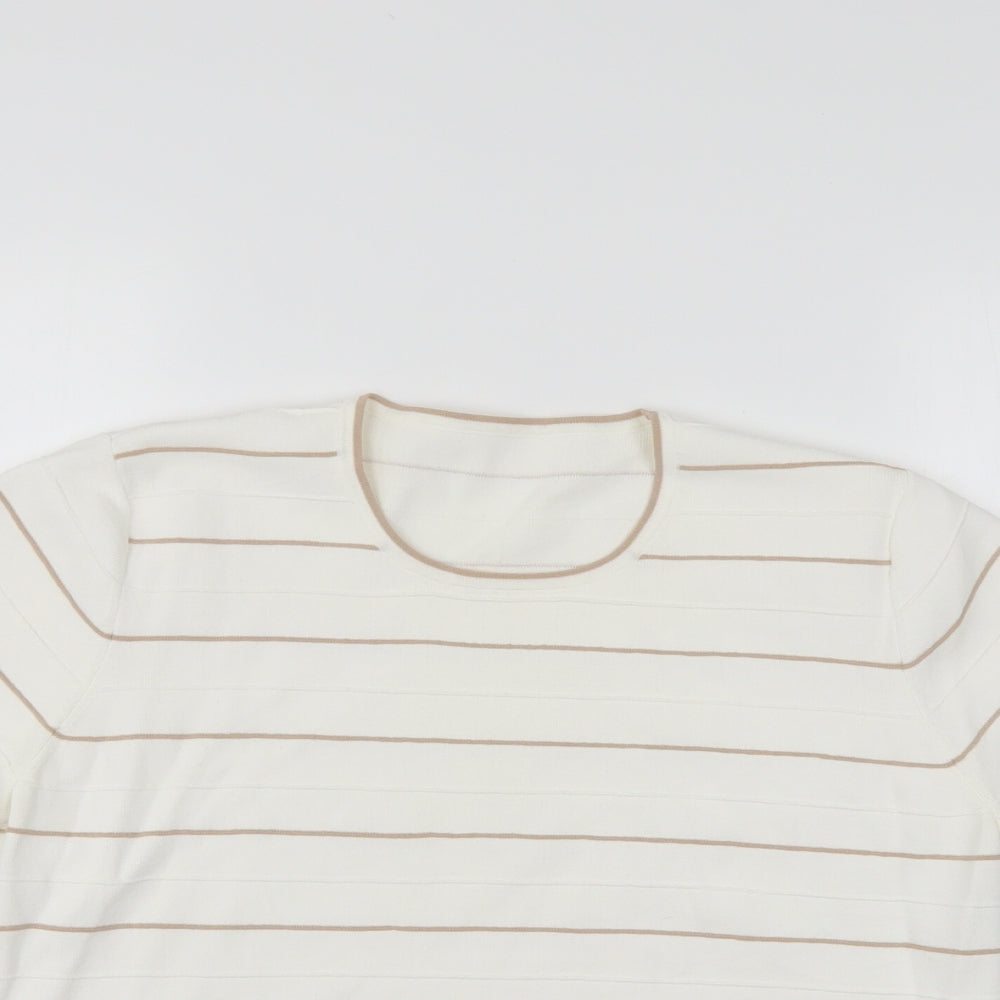 Womens UK Size 18 Preworn White Pullover Jumper