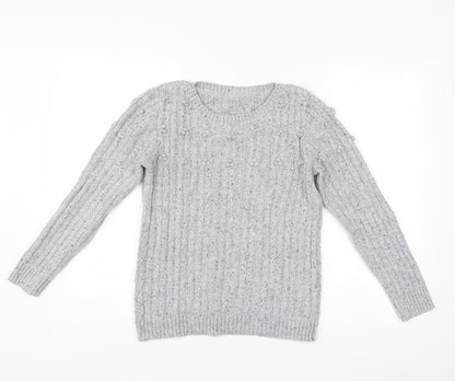 Womens UK Size  Preworn Grey Pullover Jumper