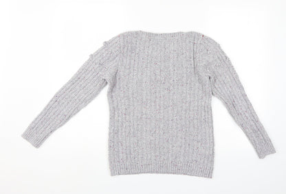 Womens UK Size  Preworn Grey Pullover Jumper