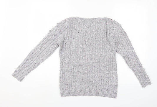 Womens UK Size  Preworn Grey Pullover Jumper