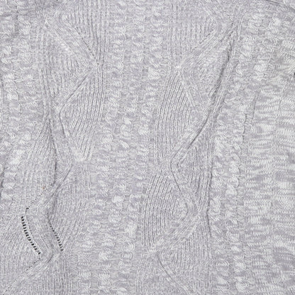 Womens UK Size S Papaya Grey Cardigan Jumper