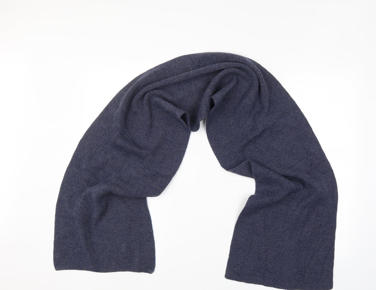 Front view of Preworn unisex blue scarf one size