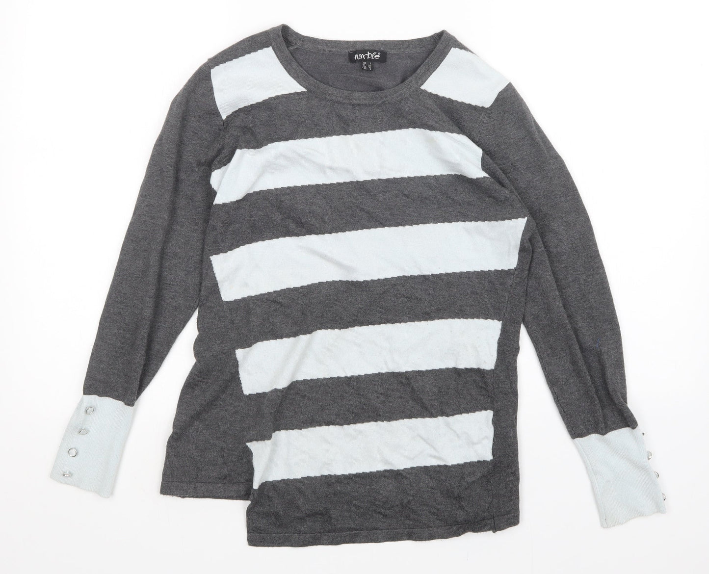 marbles Womens Multicoloured Striped  Pullover Jumper Size S