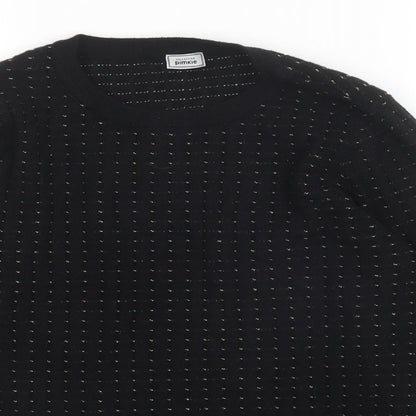 pimkle Womens Black Polka Dot  Pullover Jumper Size L