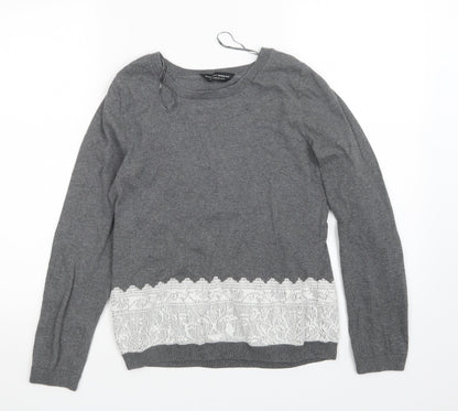 Womens UK Size 12 Dorothy Perkins Grey Pullover Jumper