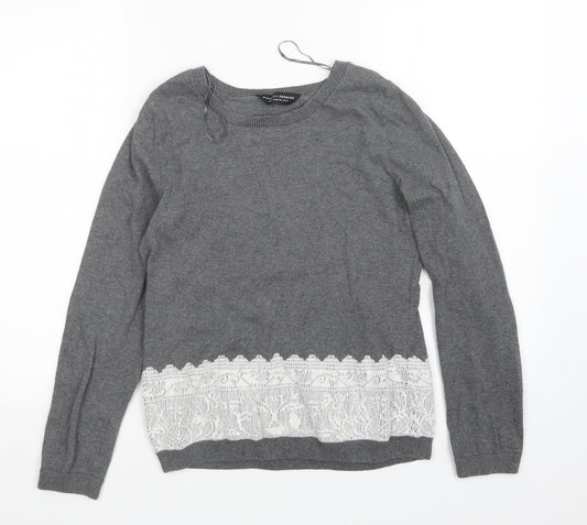 Womens UK Size 12 Dorothy Perkins Grey Pullover Jumper