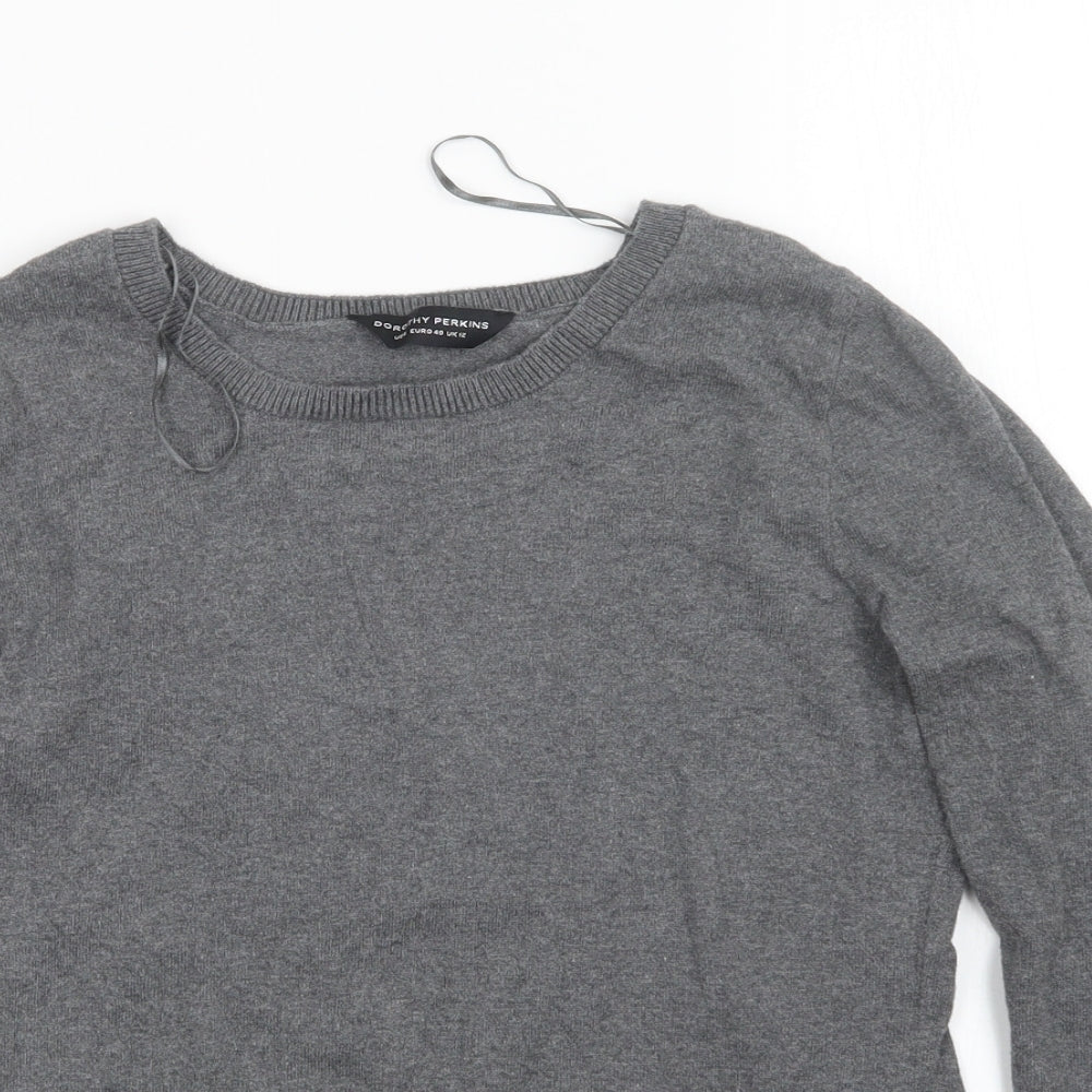 Womens UK Size 12 Dorothy Perkins Grey Pullover Jumper