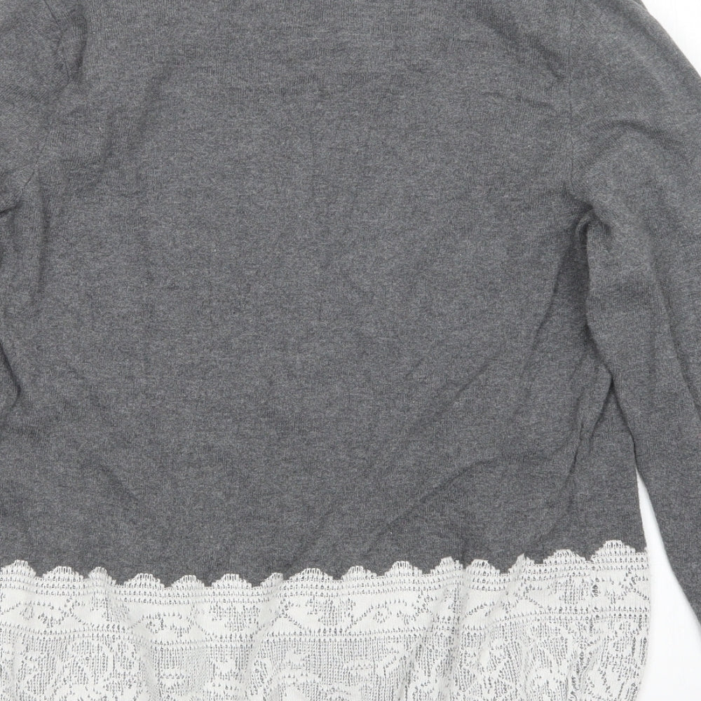 Womens UK Size 12 Dorothy Perkins Grey Pullover Jumper
