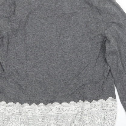 Womens UK Size 12 Dorothy Perkins Grey Pullover Jumper