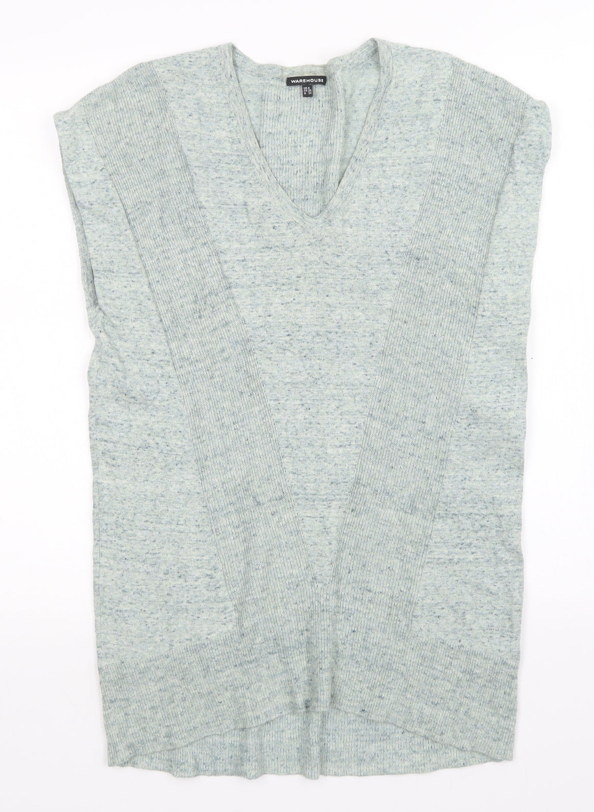 Womens UK Size 8 Warehouse Green Vest Jumper
