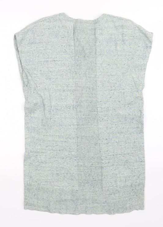 Womens UK Size 8 Warehouse Green Vest Jumper
