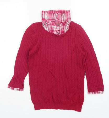 Womens UK Size 10 Debenhams Pink Pullover Jumper