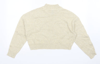 Womens UK Size S H&M Beige Pullover Jumper